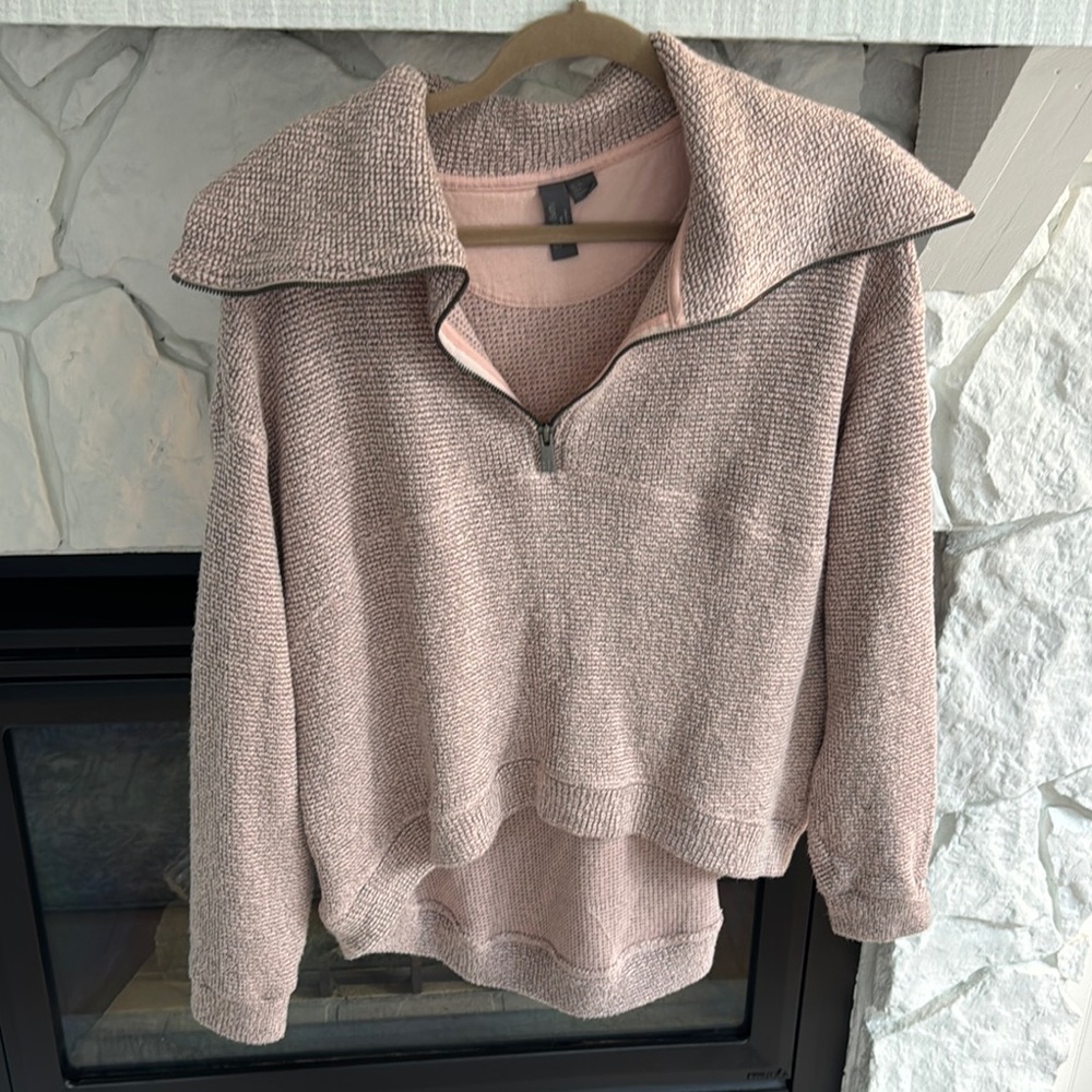 Sweaty Betty Pink Cowl Neck Sweater